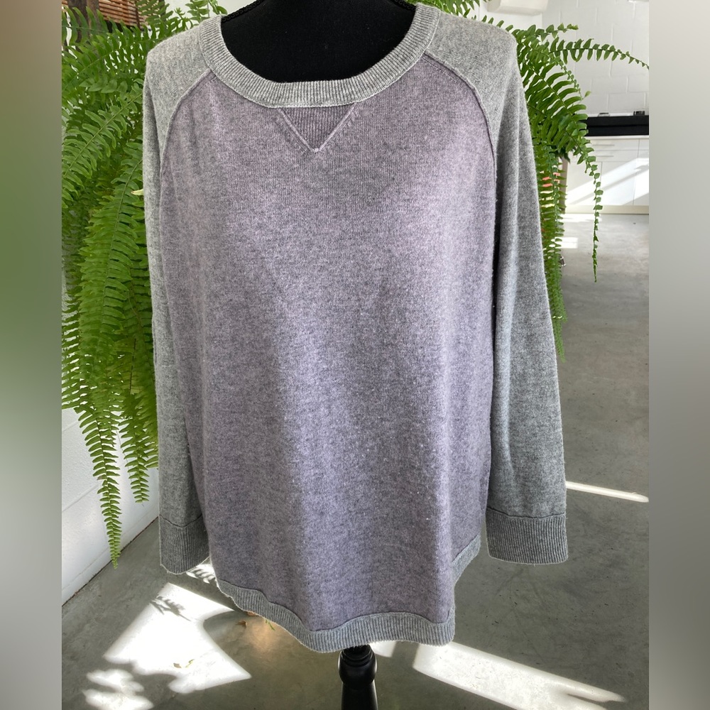 Kinross Cashmere Round Hem Sweatshirt Mdm/Lg